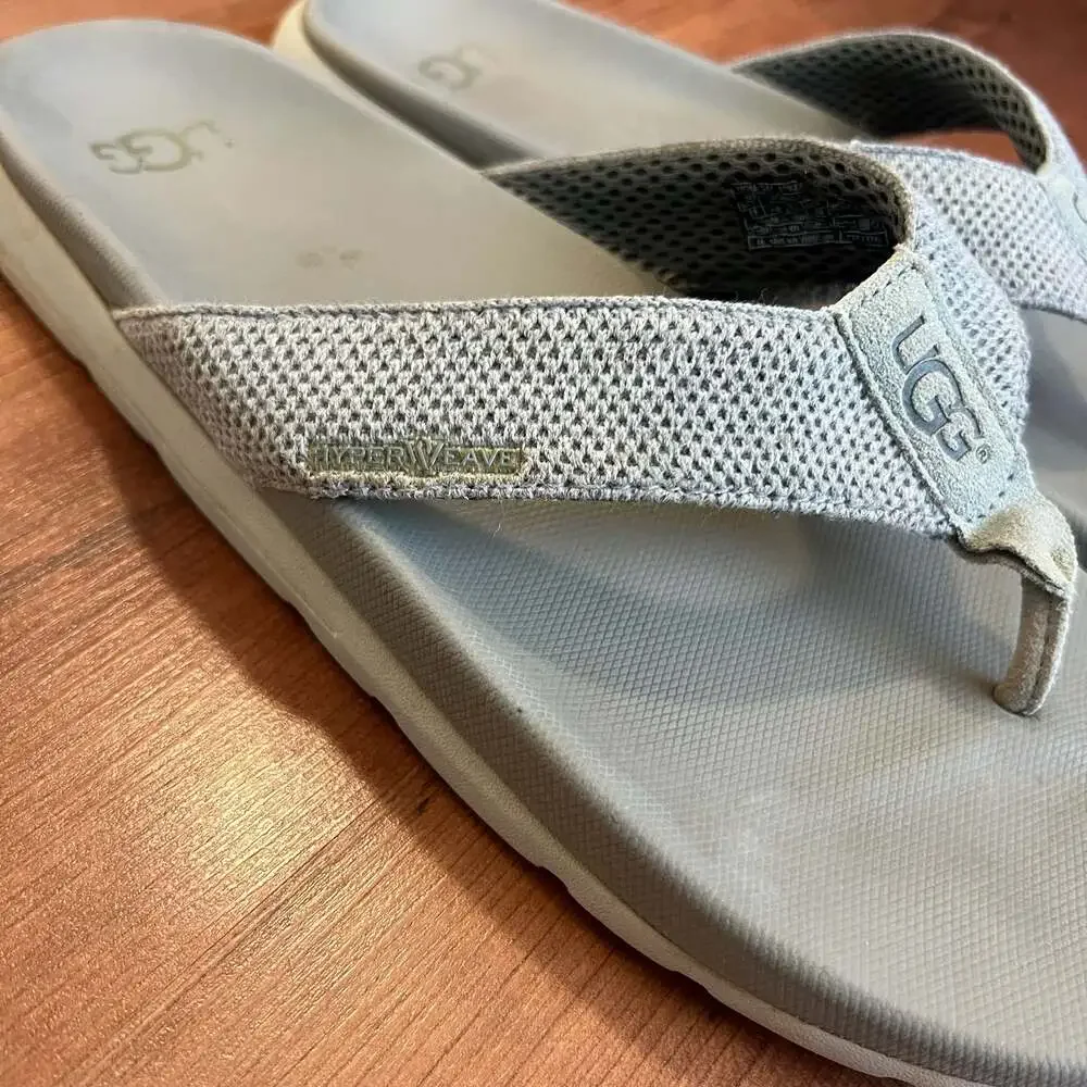 UGG Tenoch Hyperweave Flip Flop Sandals Gray Men's Size 11
